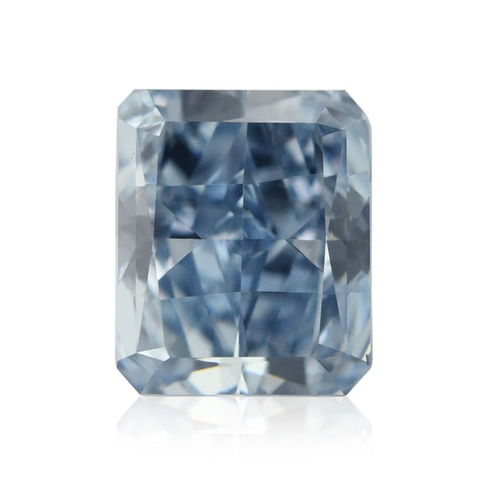 0,41 Karat Fancy Intense Blue Radiant Diamant VS2 GIA