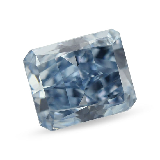 0.41 Carat Fancy Intense Blue Radiant Diamond VS2 GIA