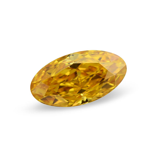 0.30 Carat Fancy Vivid Yellow Orange Oval Diamond VVS1 GIA