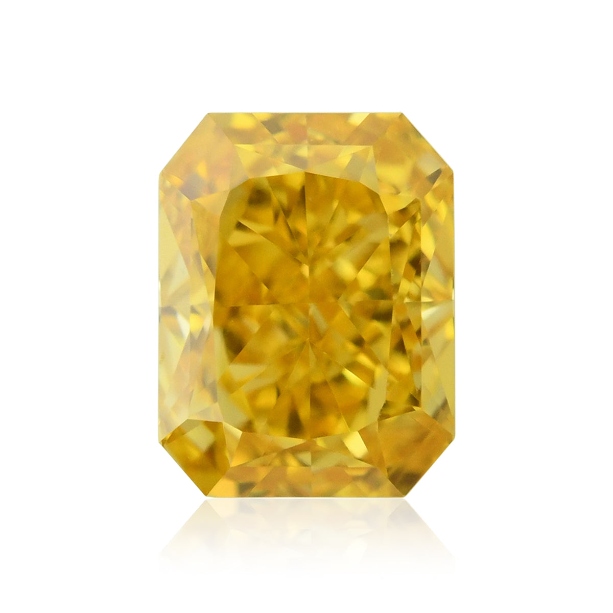 0.33 Carat Fancy Vivid Yellow Orange Radiant Diamond VVS1 GIA 