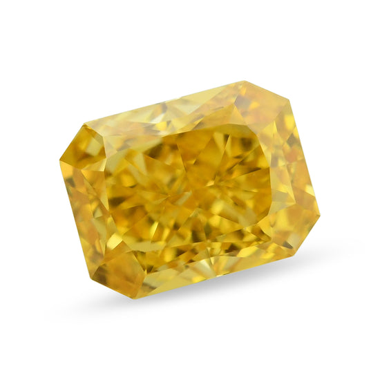 0.33 Carat Fancy Vivid Yellow Orange Radiant Diamond VVS1 GIA