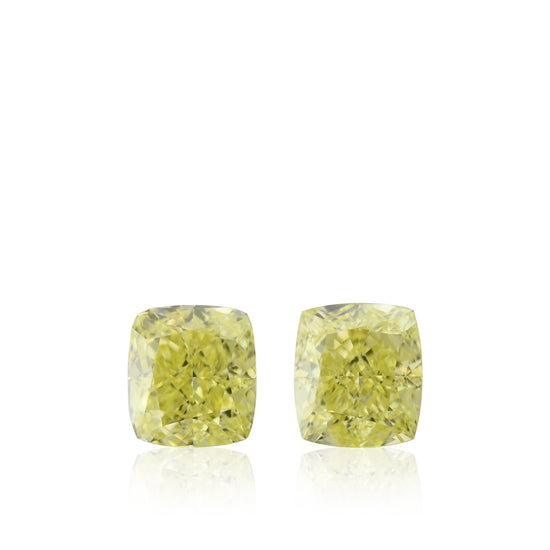 1.09 Carat Fancy Yellow Cushion Diamonds VVS1