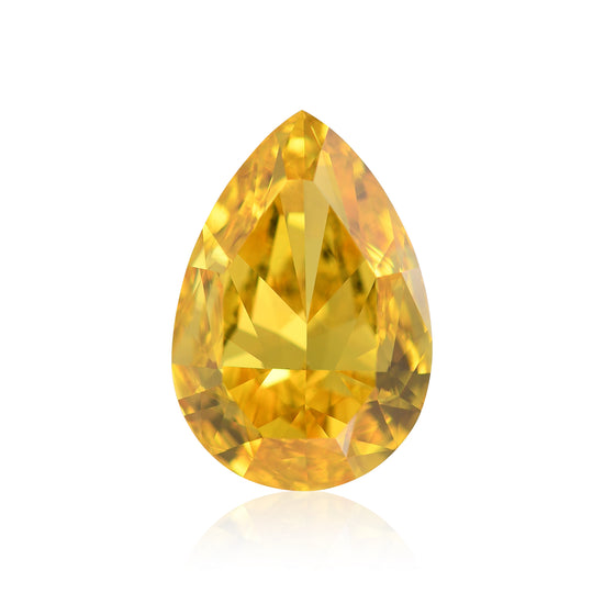 Diamante a Pera Giallo-Arancio Intenso Fantasia da 3.01 Carati VS2 GIA