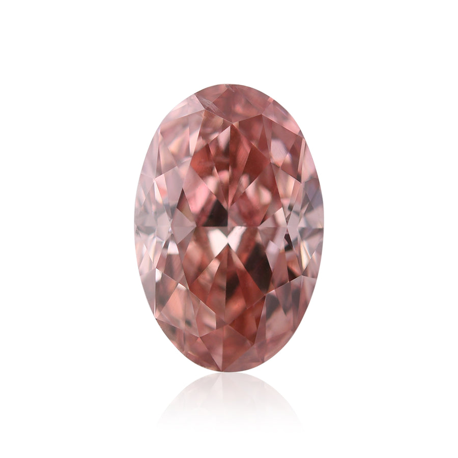 Diamante Ovale Rosa-Arancio Intenso Fancy da 1.01 Carati SI2 GIA