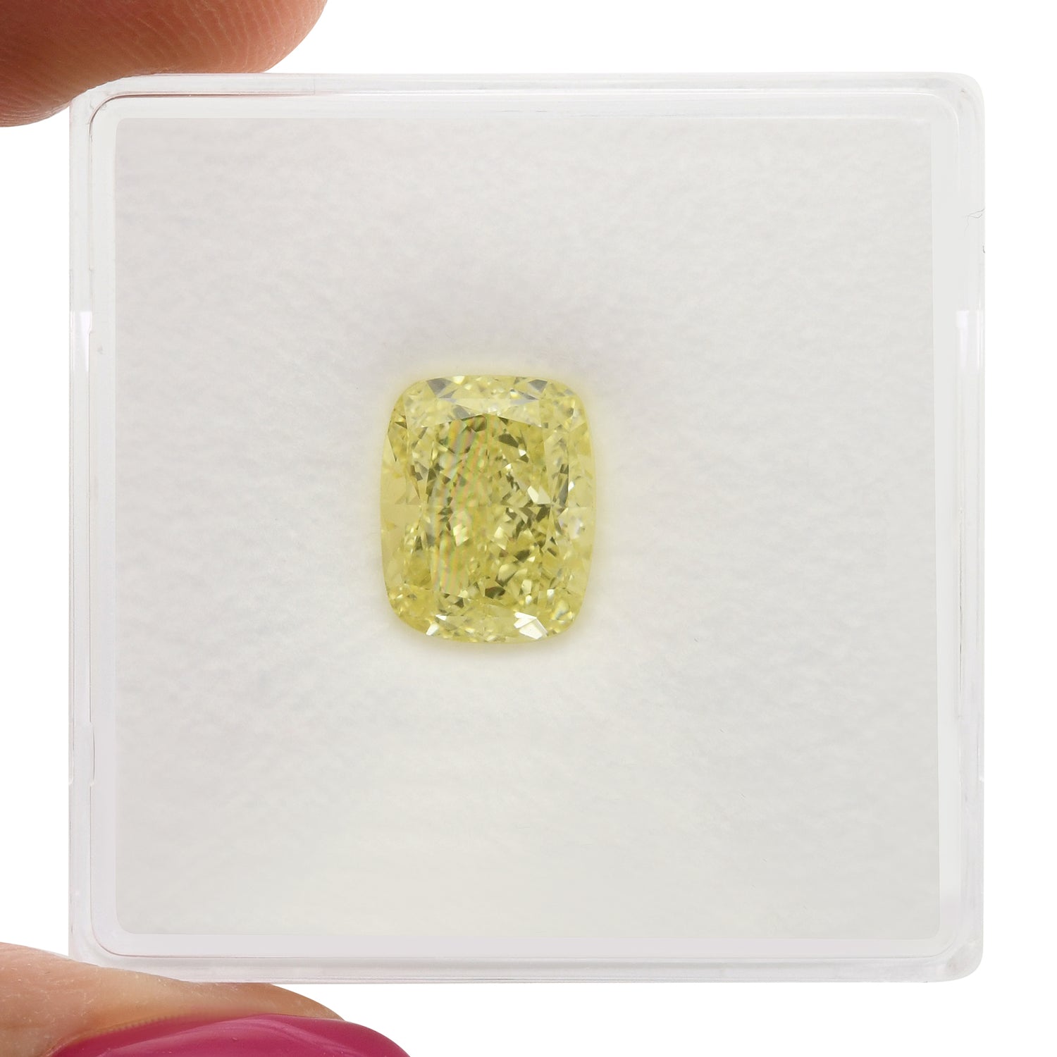 2.36 Carat Fancy Yellow Cushion Diamond IF GIA