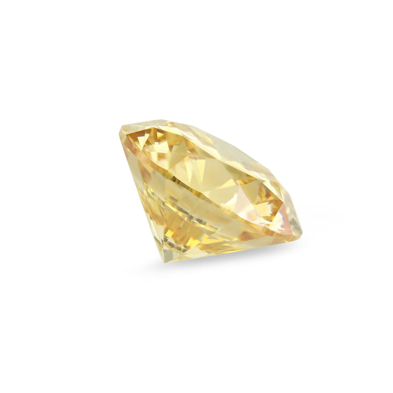0.55 Carat Fancy Orange Yellow Round Brilliant Diamond VS2 GIA