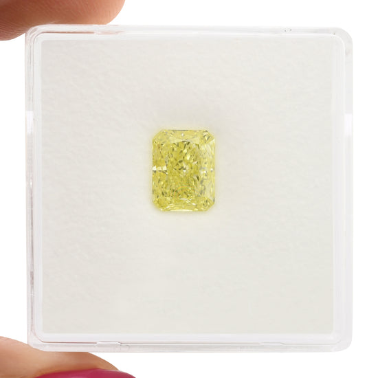 1.31 Carat Fancy Yellow Radiant Diamond VVS2 GIA