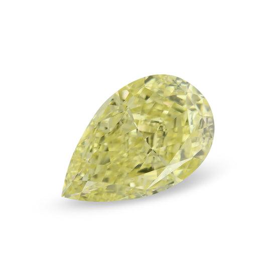 1.25 Carat Fancy Light Yellow Pear Diamond VVS2 GIA