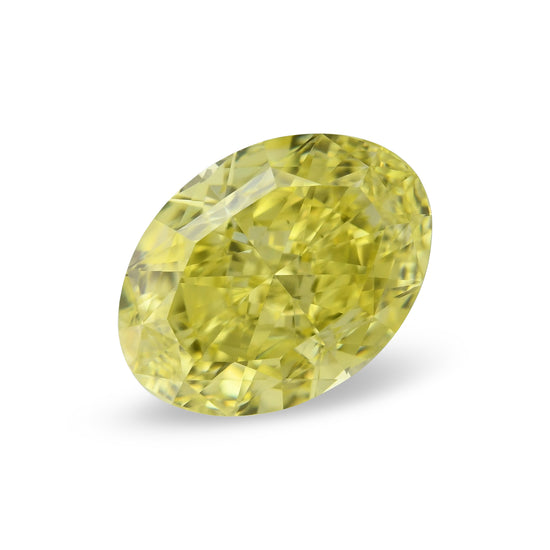 Diamante ovale giallo intenso fantasia da 1.03 carati VS1 GIA