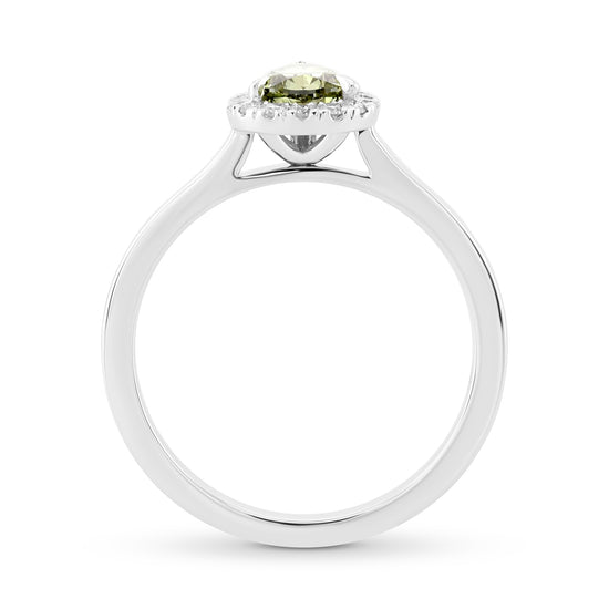 Pear Chameleon Halo Diamond Ring