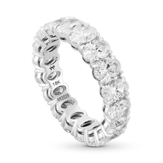 Colorless F color Oval Diamond Full Eternity Ring