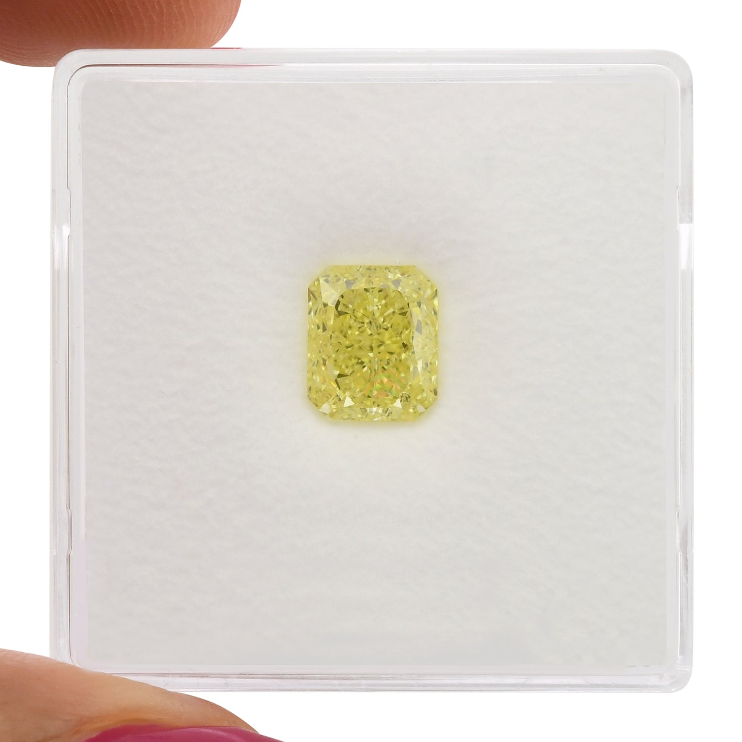 1.50 Carat Fancy Yellow Radiant Diamond VVS1 GIA