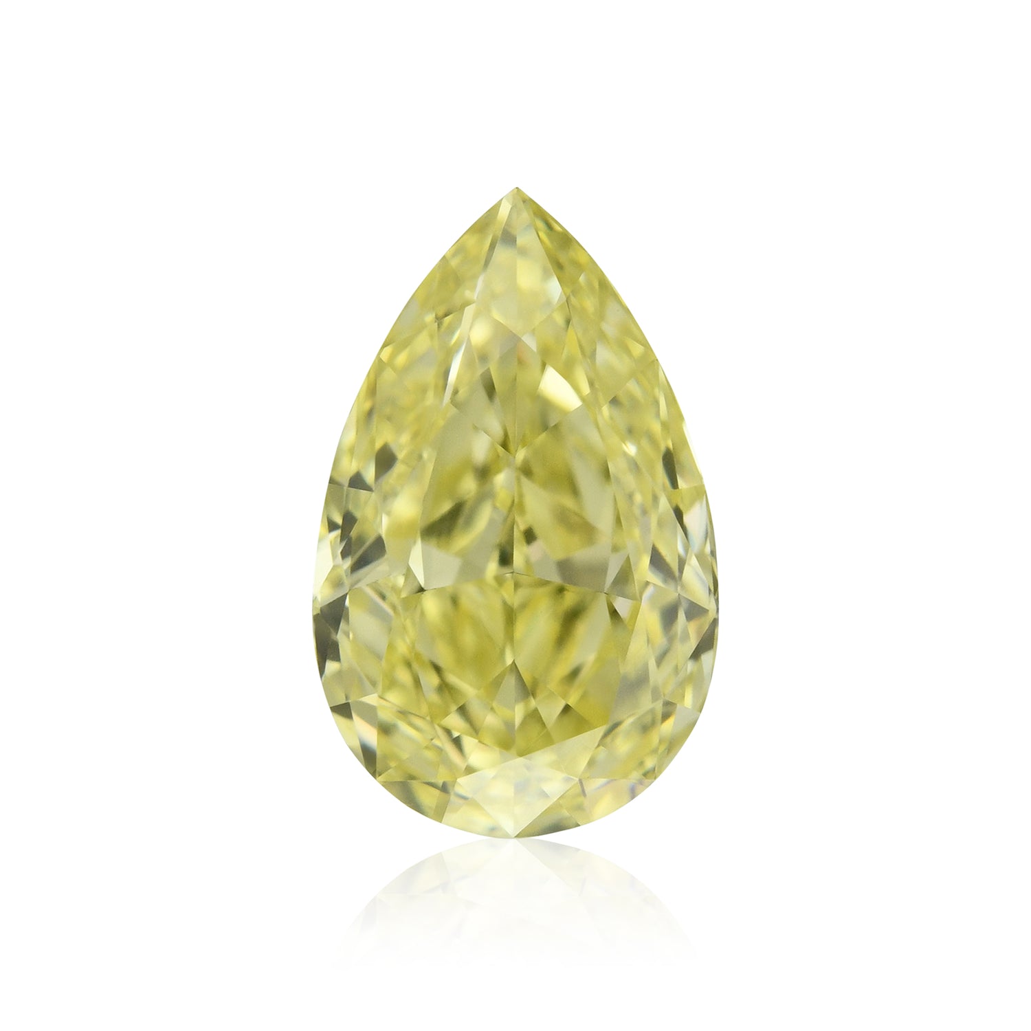 0.55 Carat Fancy Yellow Pear Diamond VS2 GIA