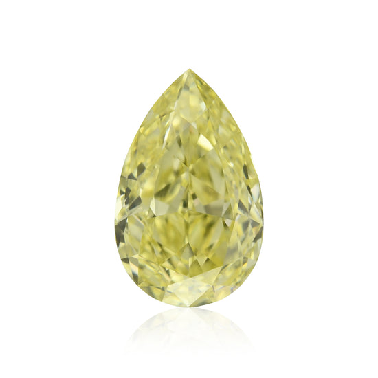 0.55 Carat Fancy Yellow Pear Diamond VS2 GIA