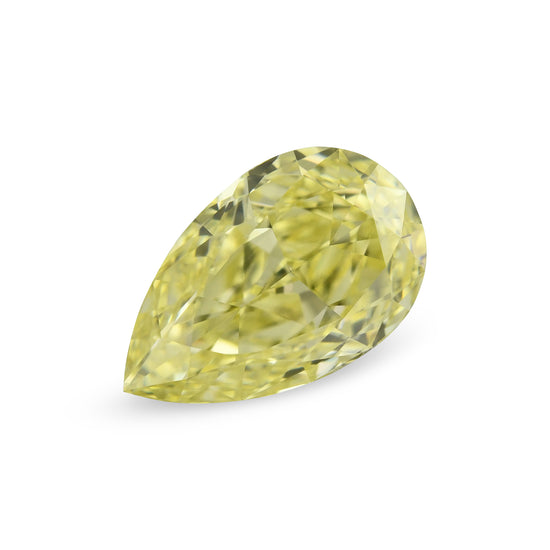 0.55 Carat Fancy Yellow Pear Diamond VS2 GIA
