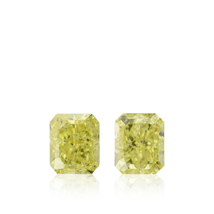 1.30 Carat Fancy Intense Yellow Radiant Diamonds VVS2 GIA