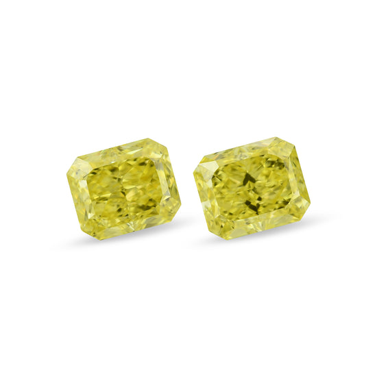1.30 Carat Fancy Vivid Yellow Radiant Diamonds VS1 GIA