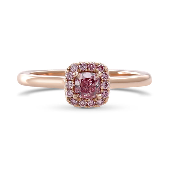 Pink Diamond Halo Ring