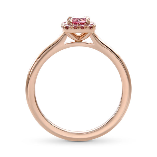 Pink Diamond Halo Ring