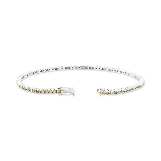 1.73Ct Multicolored Diamond Tennis Bracelet