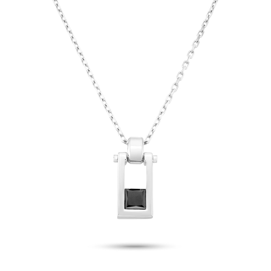Men's Heated Black Diamond Pendant