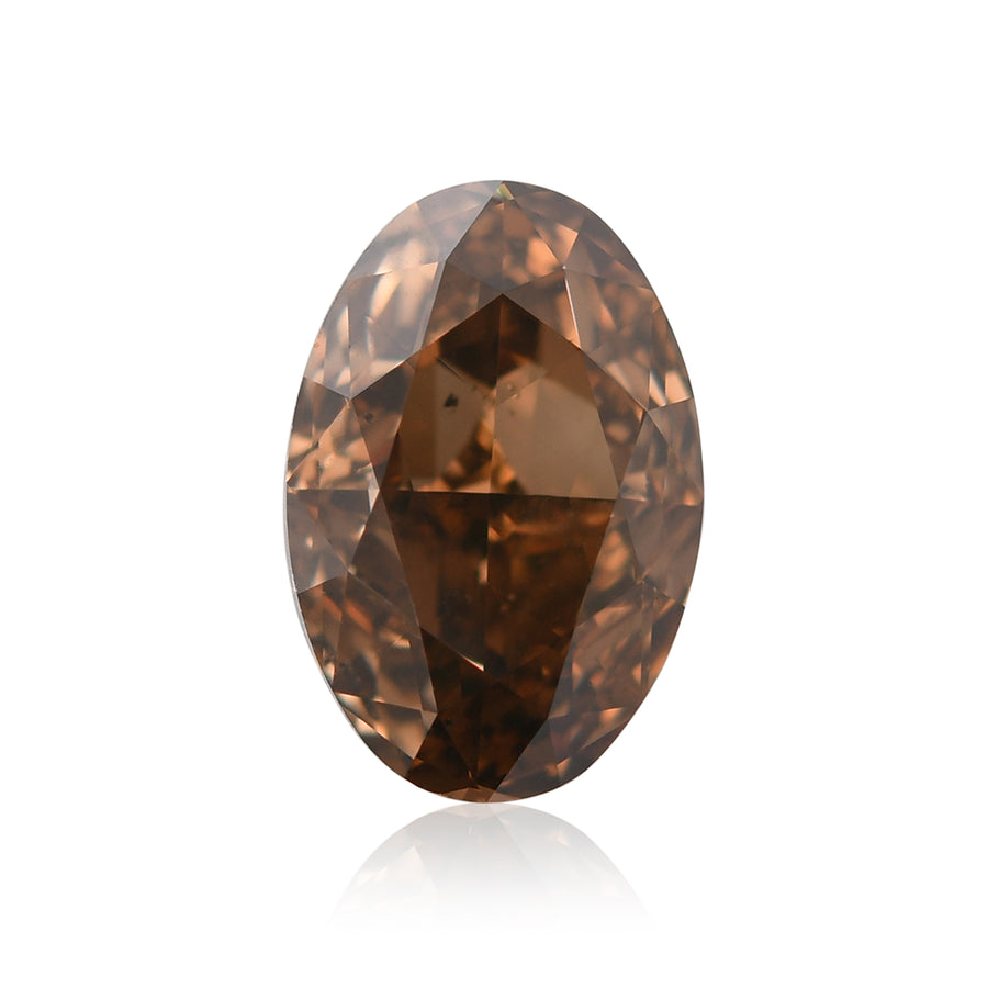 7.02 Carat Fancy Dark Brown Oval Diamond SI2 GIA