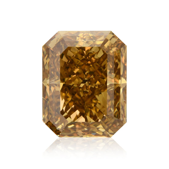 7.02 Carat Fancy Deep Yellow Brown Radiant Diamond SI1 GIA