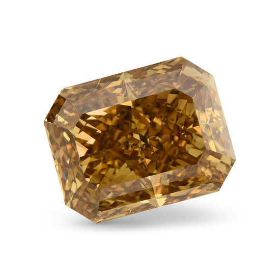 7.02 Carat Fancy Deep Yellow Brown Radiant Diamond SI1 GIA