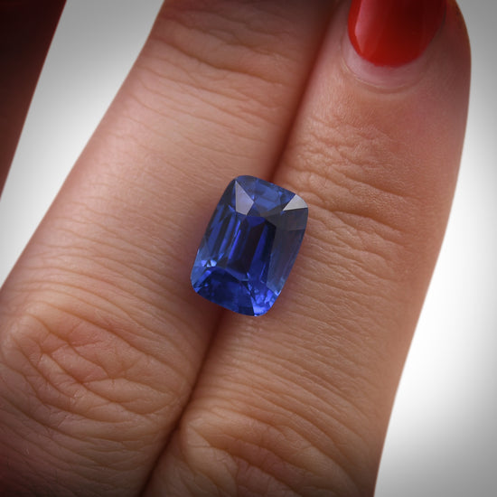7.04 Carat Blue SRI LANKA Cushion Sapphire AGL & GRS