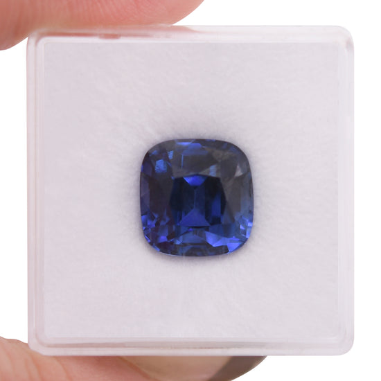 7.69 Carat Blue MADAGASCAR Cushion Sapphire AGL