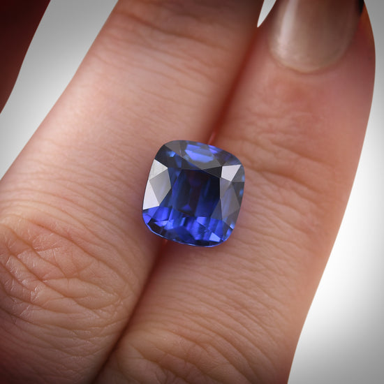 7.69 Carat Blue MADAGASCAR Cushion Sapphire AGL