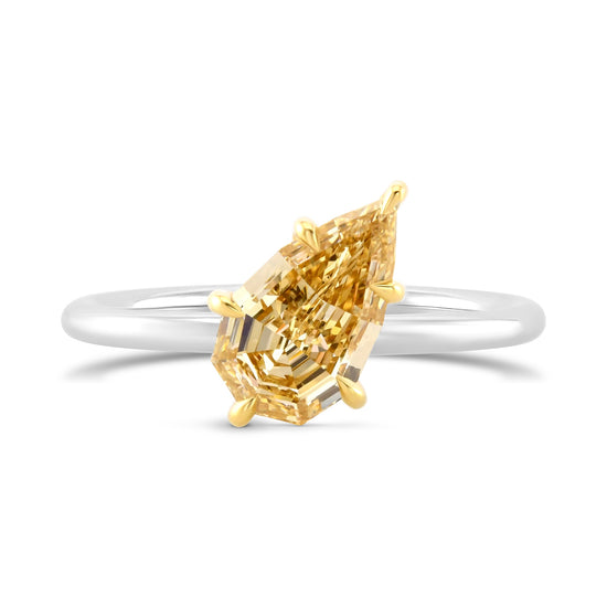 Fancy Brown Yellow Solitaire Diamond Ring