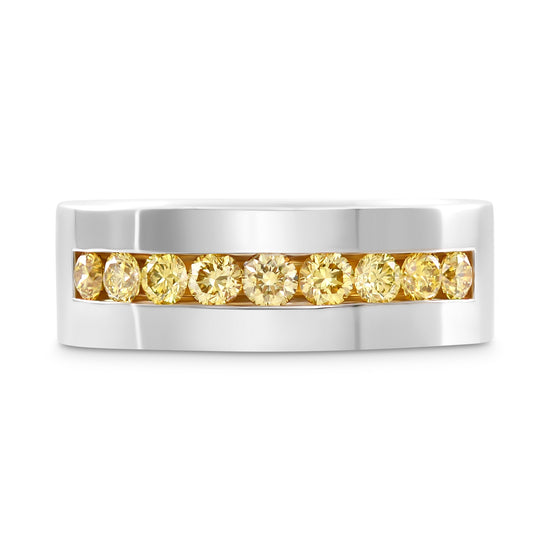 Yellow Diamond Channel-Set Band