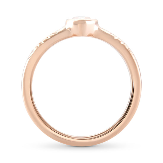 Fancy White Pear Diamond Solitaire Ring