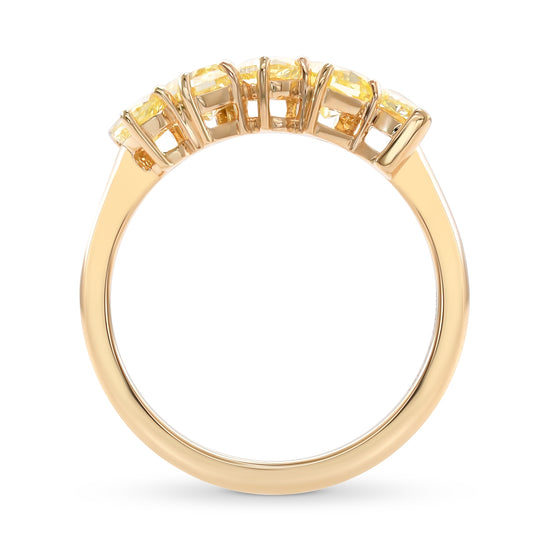 Five-stone Yellow Diamond Band Ring