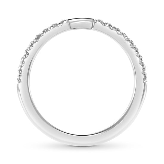 Round Colorless Diamond Wedding Band