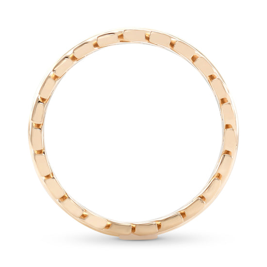 14K Yellow Gold Leaf-Motif Band