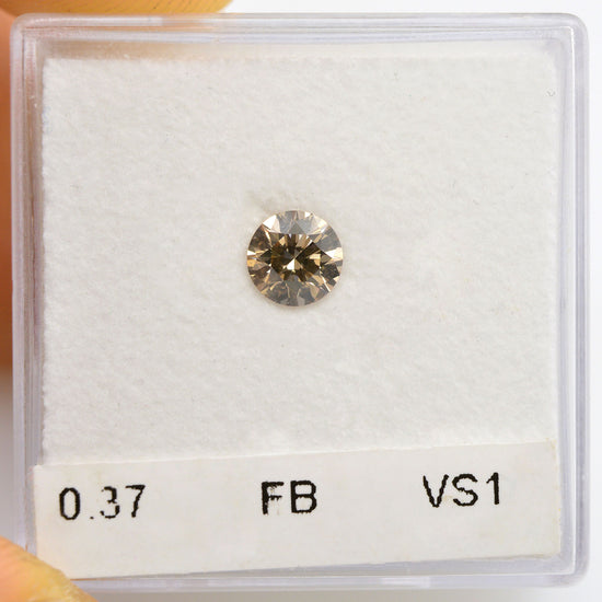 0.37 Carat Fancy Brown Round Brilliant Diamond VS1 IGI
