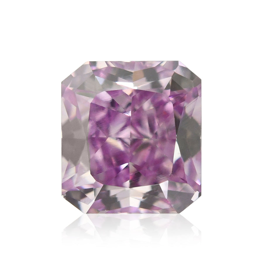 0,27 Karat Fancy Intense Pink Purple Radiant Diamant SI2 GIA