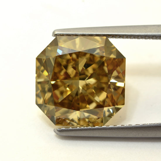 6.10 Carat Fancy Dark Brown Yellow Radiant Diamond SI1 GIA