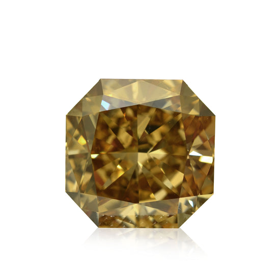 6.10 Carat Fancy Dark Brown Yellow Radiant Diamond SI1 GIA