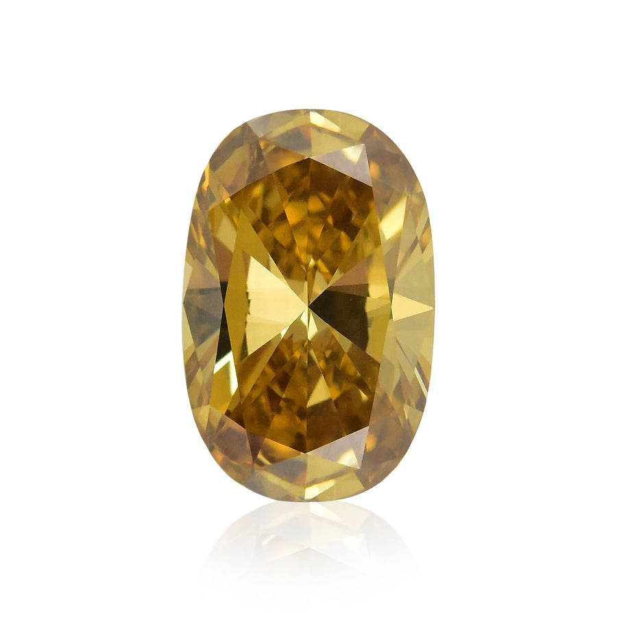 1.50 Carat Fancy Deep Brown Yellow Cushion Diamond VS1 GIA