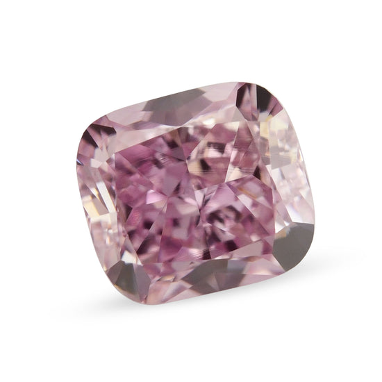 0.50 Carat Fancy Intense Purplish Pink Cushion Diamond VVS2 GIA