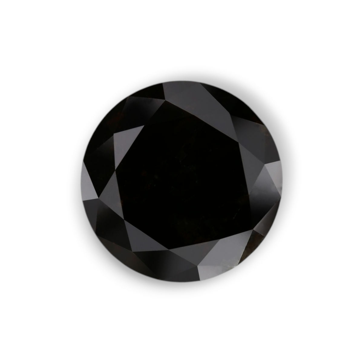 7.07 Carat Natural Black Round Diamond GIA