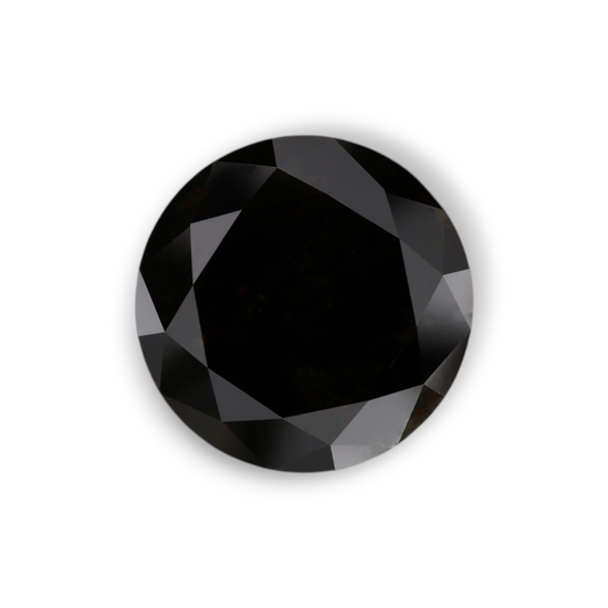 7.07 Carat Natural Black Round Diamond GIA
