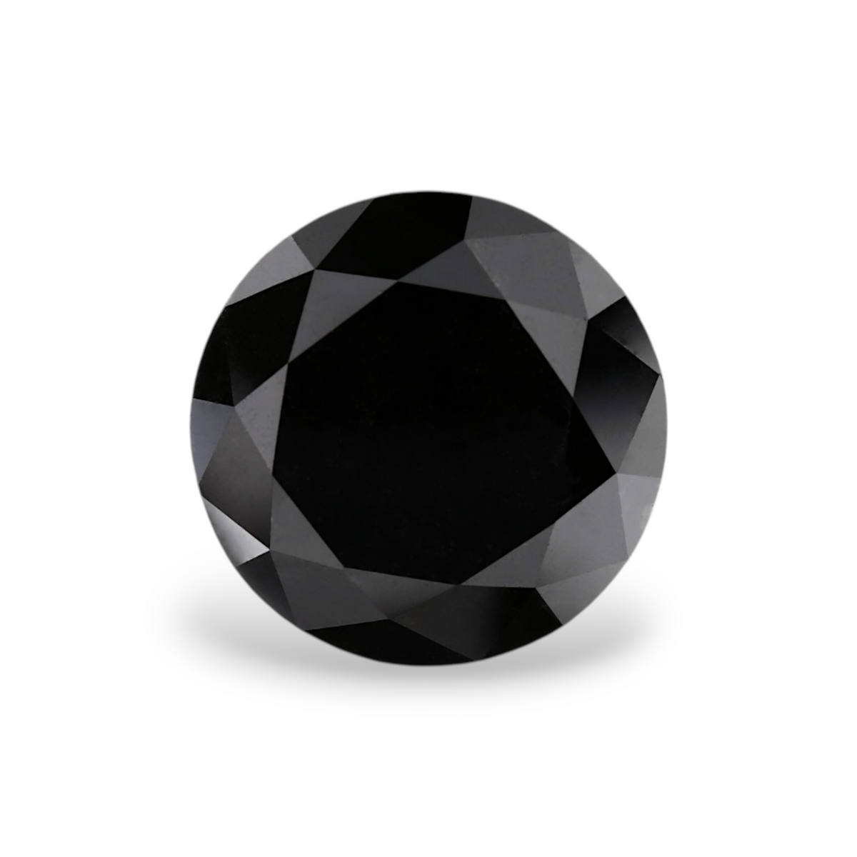 9.42 Carat Natural Black Round Diamond GIA
