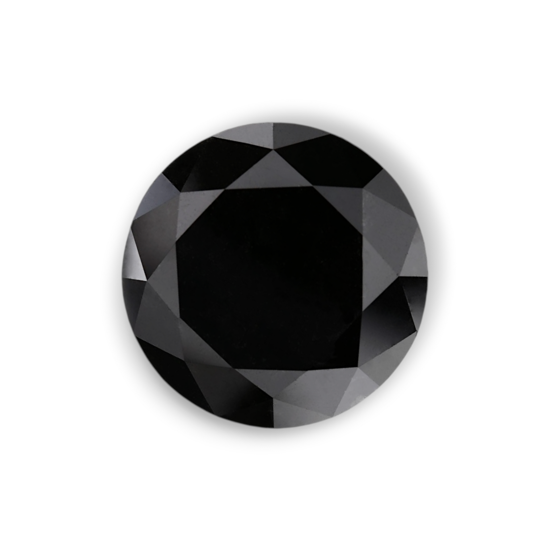 9.42 Carat Natural Black Round Diamond GIA