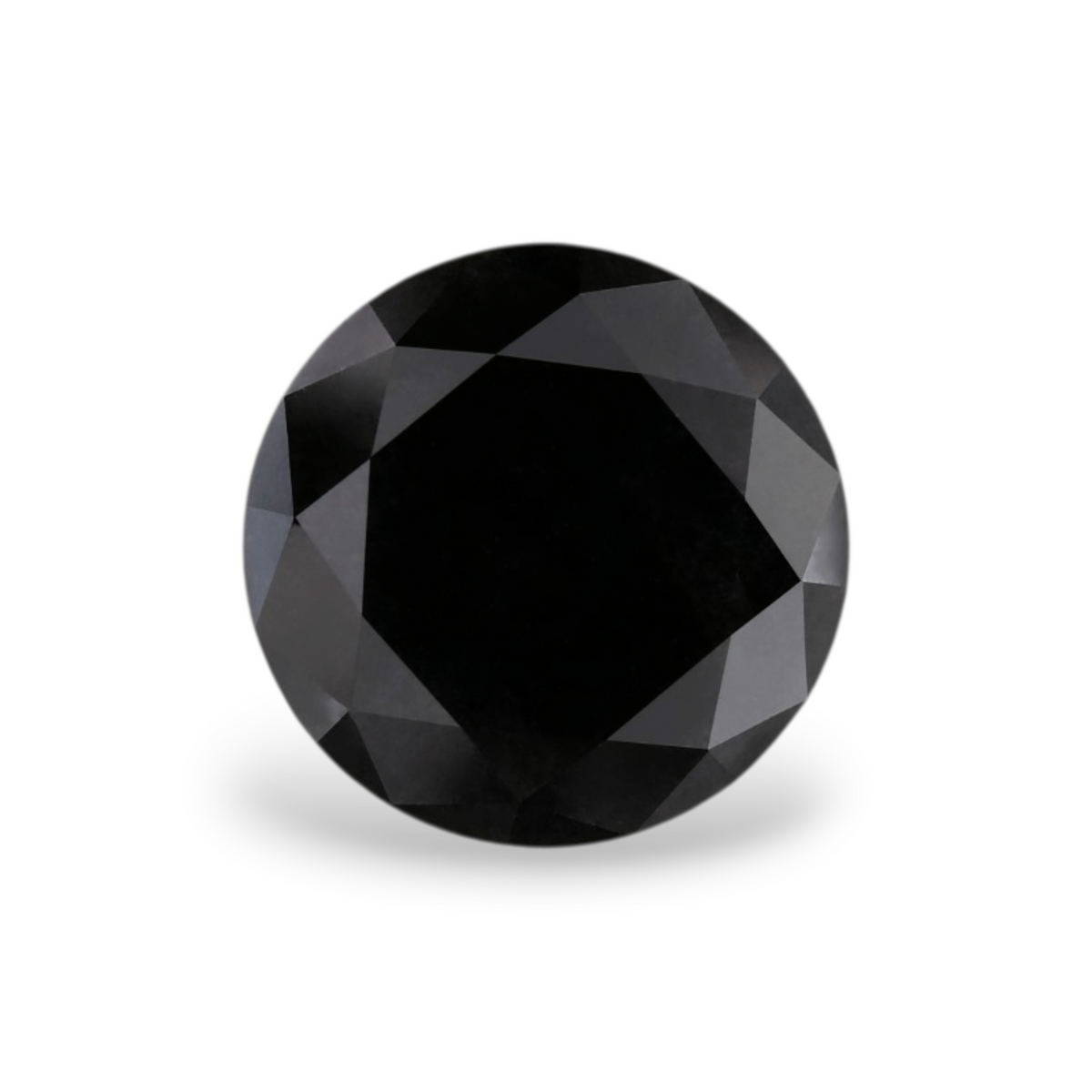 6.85 Carat Natural Black Round Diamond GIA