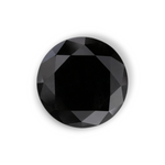 6.85 Carat Natural Black Round Diamond GIA