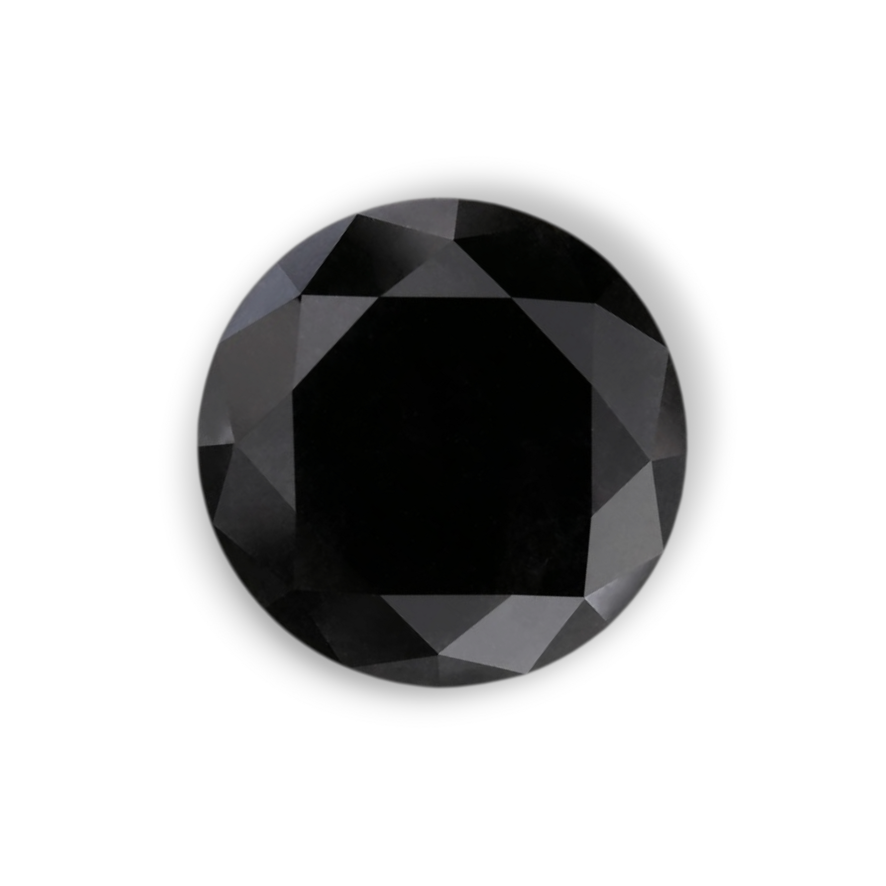 6.85 Carat Natural Black Round Diamond GIA